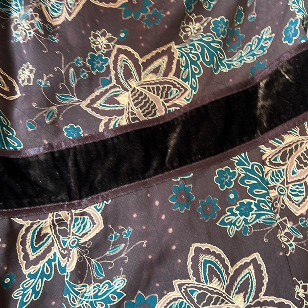 Ann Taylor Loft Long Sleeve Midi Brown Floral sz 2 - Picture 5 of 7